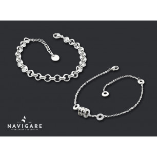 Bracciale Navigare Donna con charm e maglia bassa