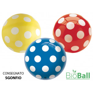 Palla Mondo BioBall Pois diam. cm. 23 in 3 colori SGONFIO