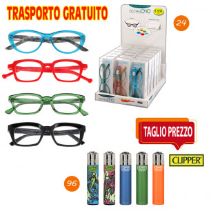 Offerta espositore Occhialotto e accendini Clipper