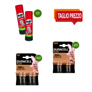 Offerta pile Duracell e colla Pritt