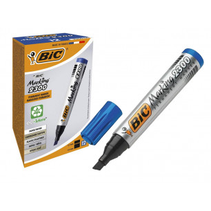 Marker Bic Permanent blu Punta scalpello