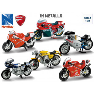 Modellino moto Ducati Historical model scala 1:32 die cast 12 ass.ti