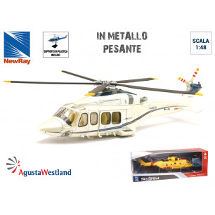 Modellino elicottero AgustaWestland AW139 scala 1:48 die cast