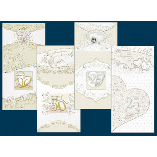 Diploma Felice Anniversario 25-50 con pop-up