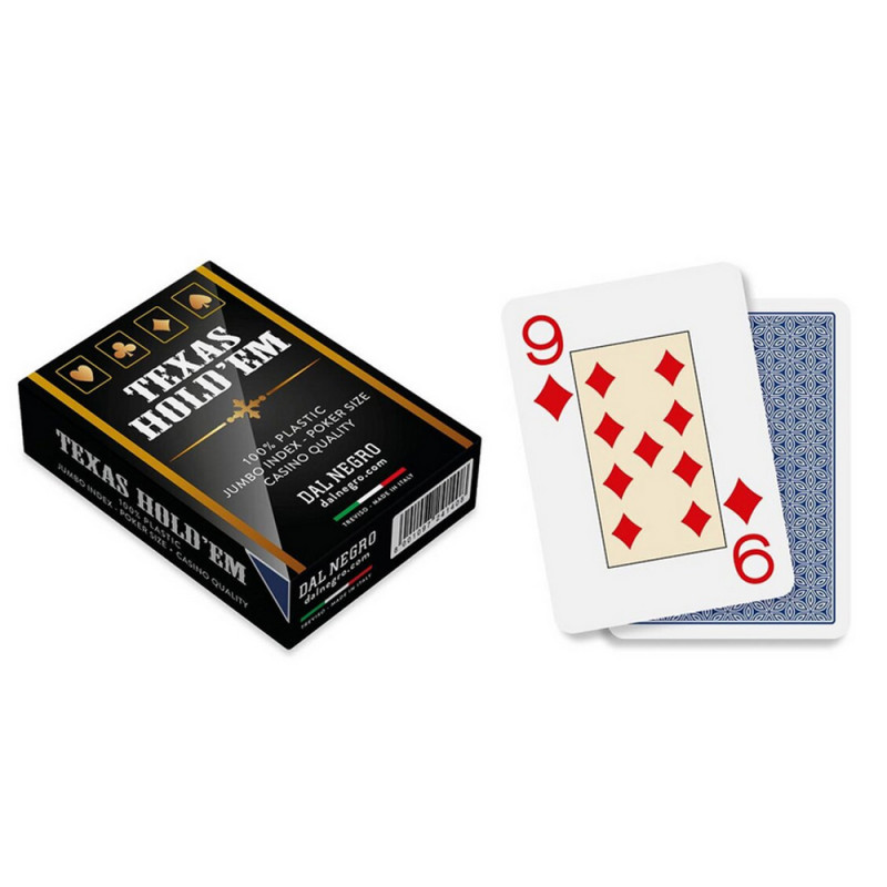 Carte da gioco Texas Hold'em Poker Blu in plastica