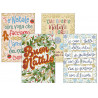 Espositore 24 biglietti Xmas Lettering in 4 soggetti