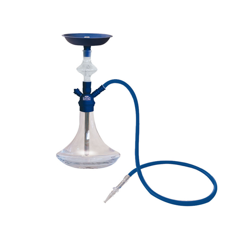 Narghilè Shisha Bulb blu con 1 tubo altezza cm 52,5