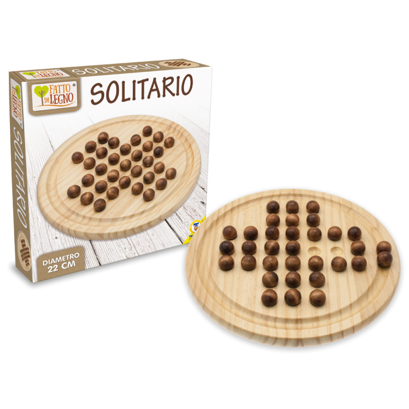 Gioco del solitario in legno diam. cm. 22