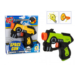 Pistola Space Gun con 5 effetti sonori e luci in 2 ass.ti