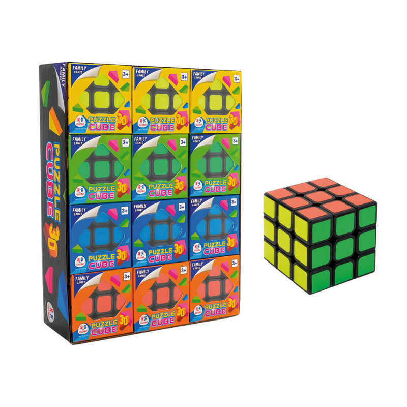 Cubo magico cm 5,5x5,5 display da 12 pezzi