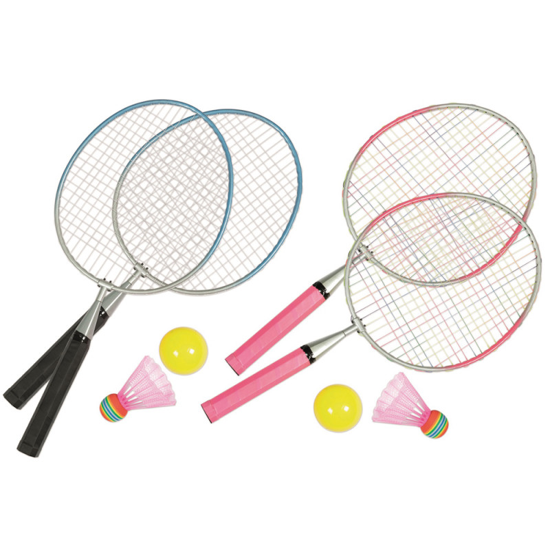 Set 2 racchette Badminton cm. 42 con volano e pallina