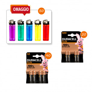 Offerta pile Duracell con omaggio accendini pietrina