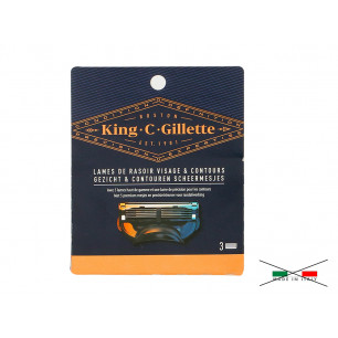 Ricambi Gillette King per viso da 3 testine