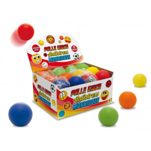 Palline colorate antistress diam. 6,3 cm display 24 pz