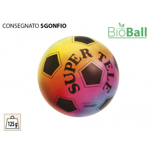 Palla da calcio Bio Ball SuperTele Rainbow cm. 23 SGONFIO