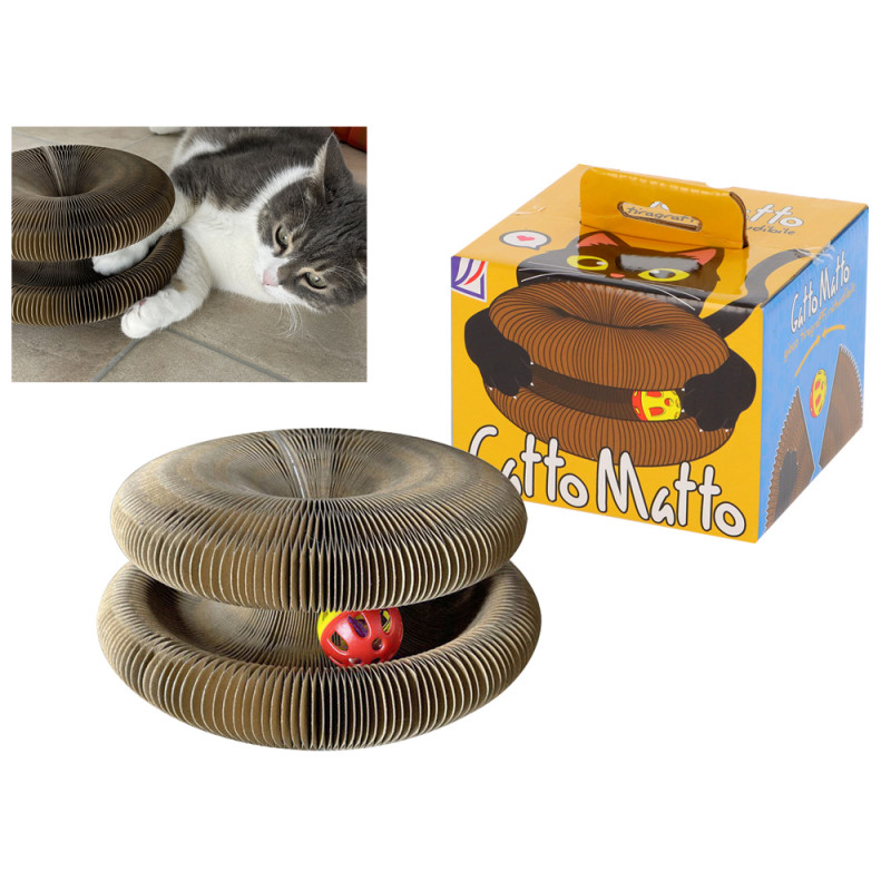 Gioco per gatti Gatto Matto tiragraffi con pallina sonora