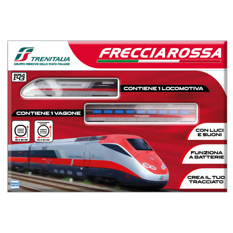 Treno Frecciarossa con luci e suoni con circuito