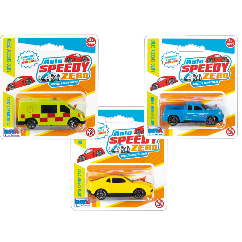 Blister con auto Speedy Zero a ruote libere