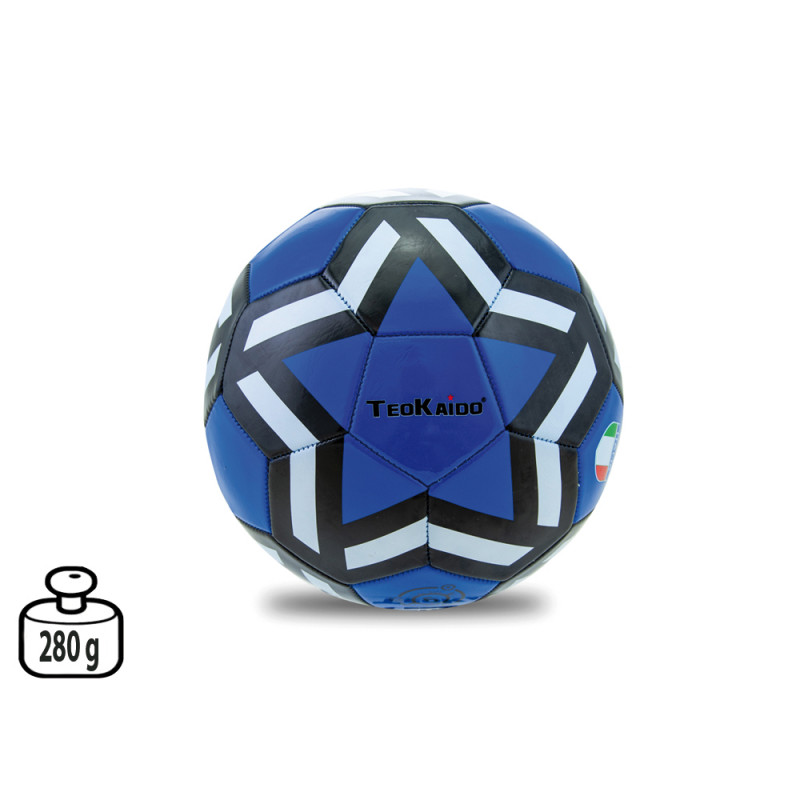 Pallone da calcio TeoKaido blu/nero size 5 cucito