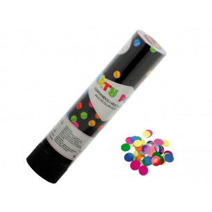 Tubo Party Popper cm. 20 coriandoli multicolor metal