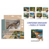 Set dinosauro con puzzle 20 tessere 8 as.ti