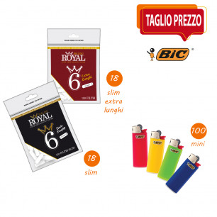 Offerta prodotti Royal e accendini Bic