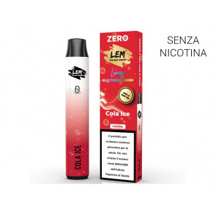 Sigaretta elettronica usa e getta LEM COLA ICE senza nicotina 2 ml