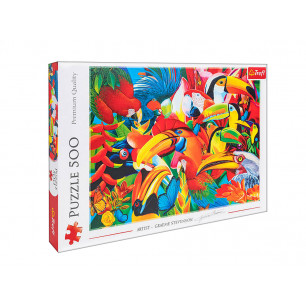 Puzzle animali 500 pezzi cm. 48 x 34 soggetto tucano