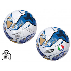 Pallone da calcio Stripe azzurro in ecopelle cucito size 5