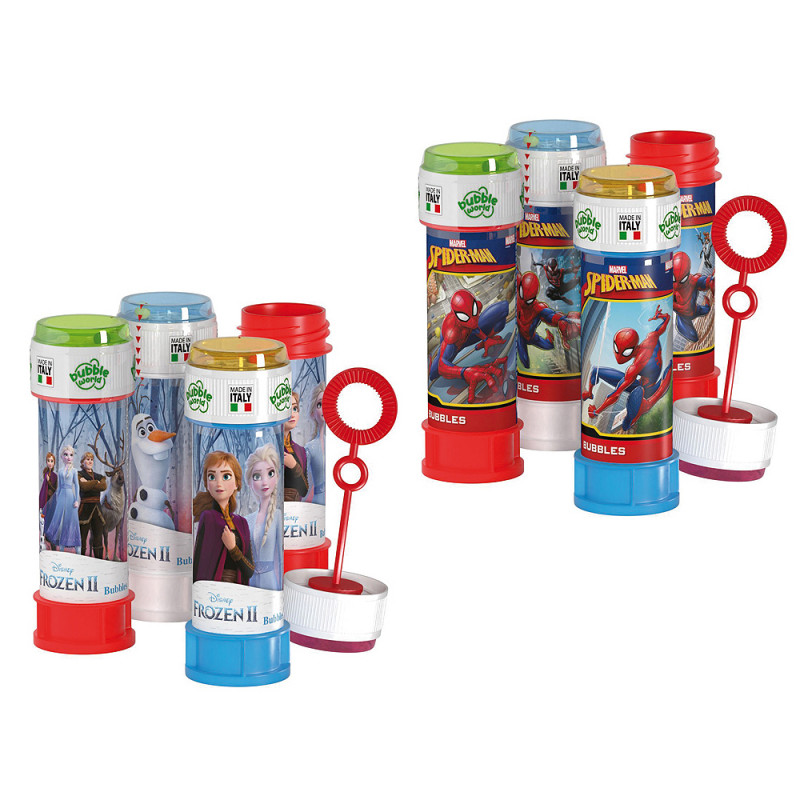 Bolle di Sapone Frozen e Spiderman 60ml