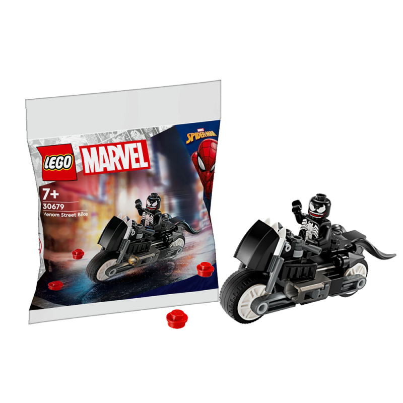 Lego Marvel in busta moto di Venom