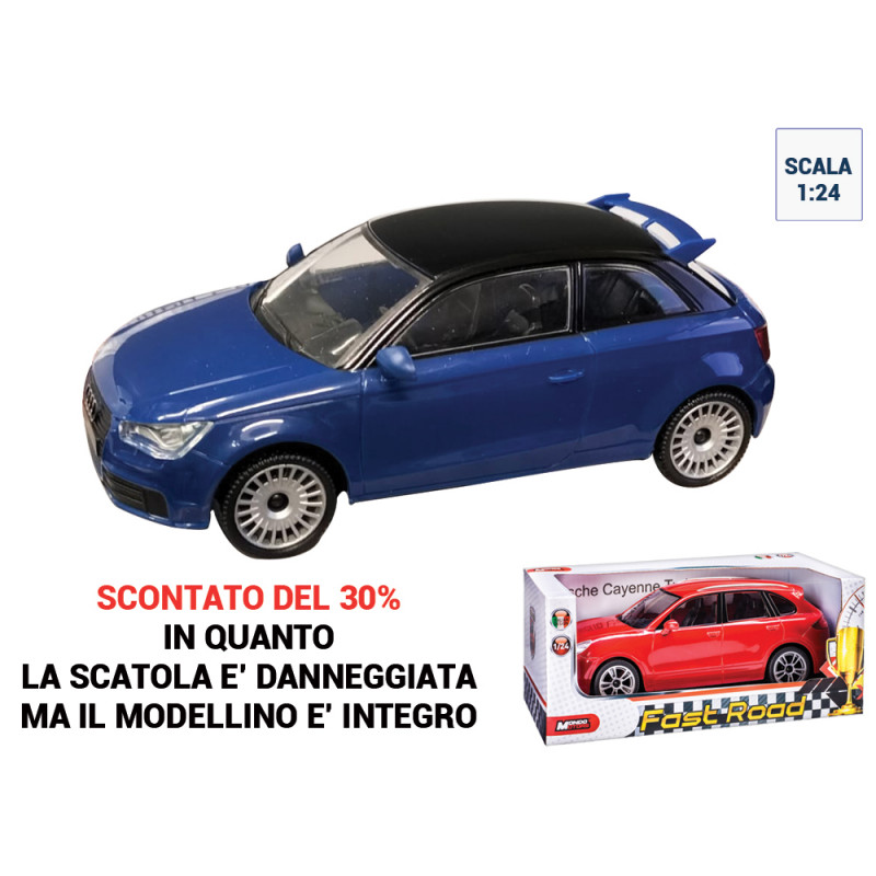 Modellino Audi A1 Quattro L.E. 1:24 blu SCATOLA DANNEGGIATA