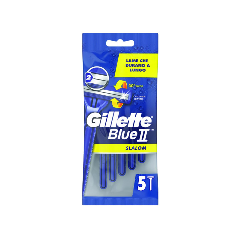 Rasoi Gillette blue II Slalom blister 5 rasoi