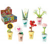 Costruzioni Cubix fiori con vaso display 20 pezzi in 10 ass.ti