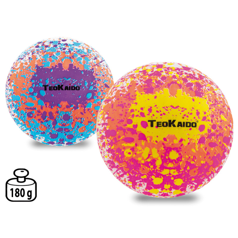 Pallone Teokaido in gomma 180 gr. cm. 22,5 in 2 fantasie