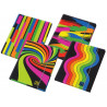 Cartellina Blasetti One Color 3 lembi con elastico dorso 1 cm Black e Fluo