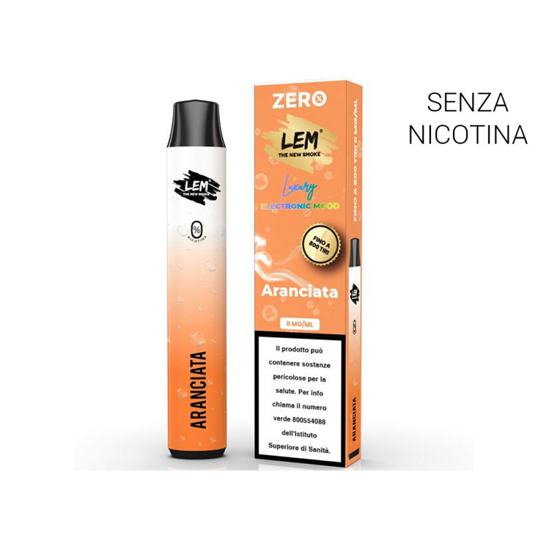 Sigaretta elettronica usa e getta LEM ARANCIATA senza nicotina 2 ml