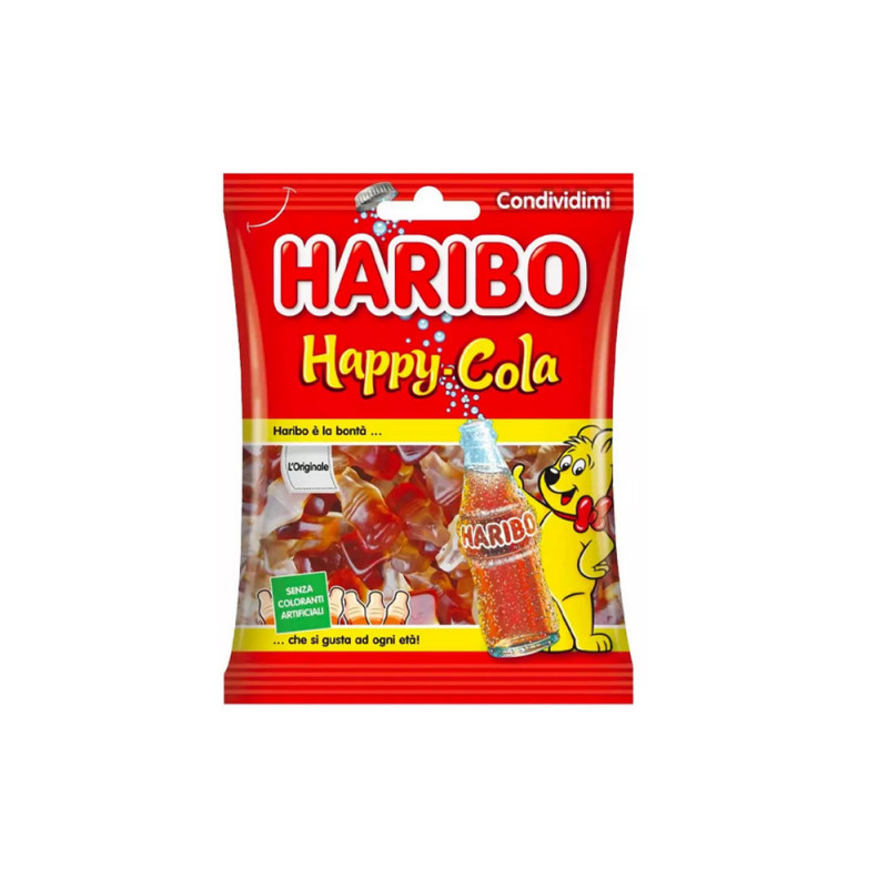 Caramelle Haribo Happy Cola busta da 100g