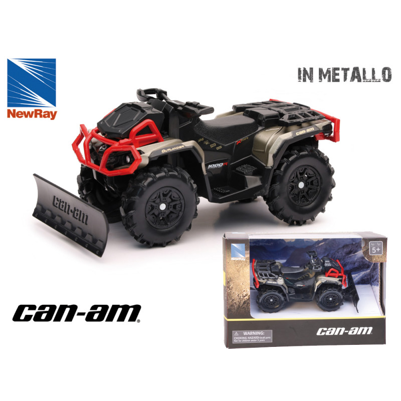 Modellino quad Can-Am Outlander die cast con pala