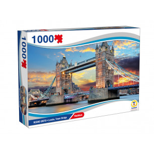 Puzzle città 1000 pz cm. 70 x 50 soggetto Londra, Tower Bridge