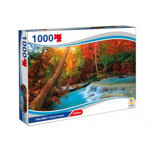 Puzzle città 1000 pz cm. 70 x 50 soggetto Thailandia, parco di Erawan