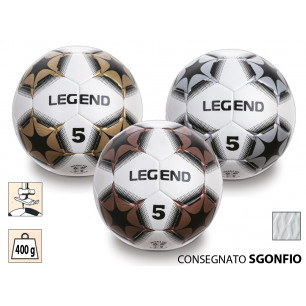 Pallone da calcio Legend size 5 cucito 400 gr. 3 colori SGONFIO