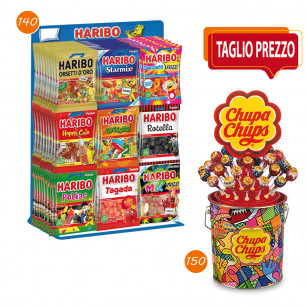 Offerta Espositori Haribo Baby Caraibi e Chupa