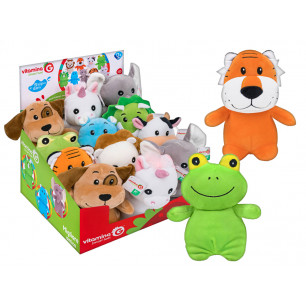 Animali soffici prima infanzia cm. 15 display 12 pz