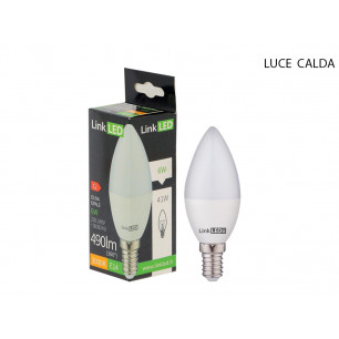 Lampadina LED LinkLED Oliva 6 Watt E14 luce calda