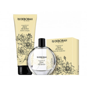 Set Regalo Deborah fiori di Loto con 1 Eau de toilette 100ml e 1 doccia schiuma 250 ml