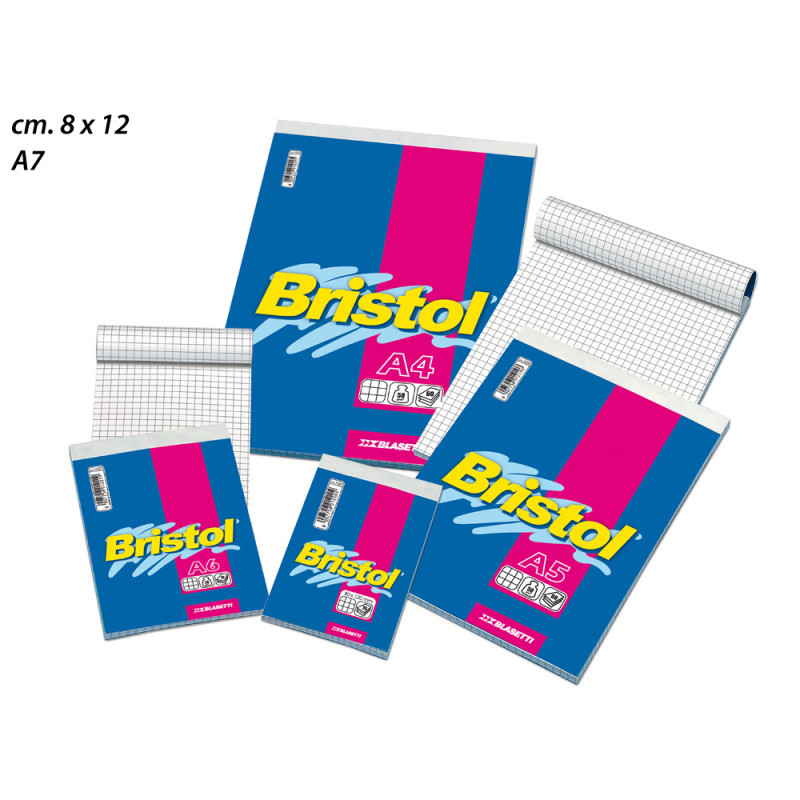 Blocchi Notes formato A7 Bristol 8x12