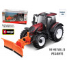 Modellino Bburago trattore Valtra N174 con pala da neve