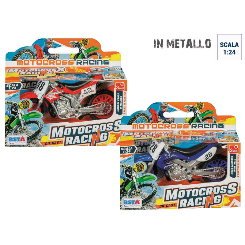 Modellino motocross die cast in scala 1:24