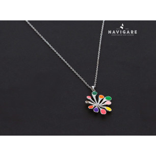 Collana Navigare con fiore colorato